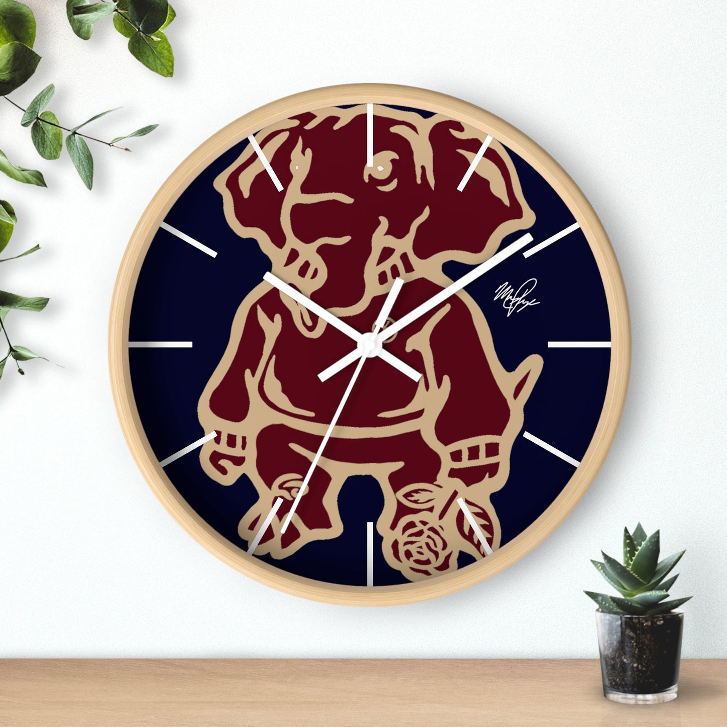 YP Elephant Wall Clock v.2
